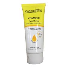 Pour some vitamin e magic exfoliating gel in palm, little by little pat on the face and gently rub at the face. Cosmoderm Vitamin E Facial Scrub 125ml