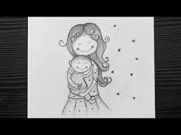 Cute Easy Drawings For Mother S Day Beautiful Drawing For Mothers Day Pencil Drawing Youtube In 2020 Mothers Day Drawings Pencil Drawings Cute Easy Drawings