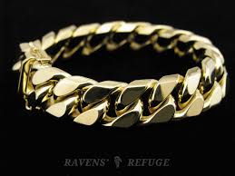 Buy gold jewelry at macy's! Heavy Curb Link Bracelet Handmade Solid 18k Gold Chain Ravens Refuge