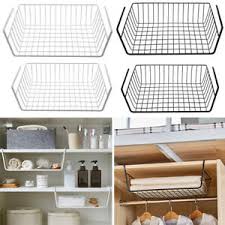 Add space to kitchens of any size with howards kitchen shelves & racks; Storage Shelf Under Cabinet Basket Rack Kitchen Hanging Wire Cupboard Organiser Ebay