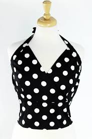Black And White Polka Dot Halter Top Pin On Rockabilly Chica