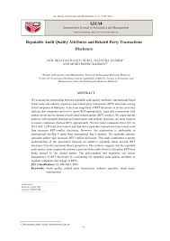 Names of all the associates that an entity has dealt with during the year. Pdf Reputable Audit Quality Attributes And Related Party Transactions Disclosure
