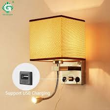 Maybe you would like to learn more about one of these? Modern Indoor Led Wall Lamp Bedside Bedroom Applique Sconce With Switch Usb E27 Bulb Interior Headboard Home Hotel Wall Lig Led Wall Lamp Wall Lights Wall Lamp