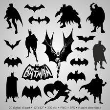 Buy 2 Get 1 Free Digital Clipart Silhouettes Bat Man Logo Etsy Digital Clip Art Batman Silhouette Batman Drawing