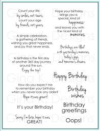 It's time to put your party hat on and send birthday wishes in a card created especially for them. Gina K Birthday Greetings Clear Card Sayings Verses For Cards Birthday Card Sayings