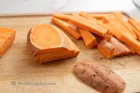 You may have found that larger sweetpotatoes can prove difficult to cut. Easy Air Fryer Sweet Potato Fries That S Amazing Best Recipe Box