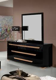Nova Domus Romeo Italian Modern Black Rosegold Dresser Vgacromeo Dsr Bedroom Bed Design Dresser With Mirror Bedroom Closet Design
