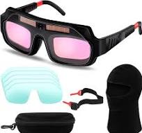 1 juego de gafas de soldadura con oscurecimiento automático y protección  solar.