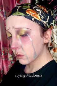 Crying madonna inspired makeup I know I’ve done a look like this before  don’t bully me #editorialmakeup #creativemakeup #avantgarde #editorial