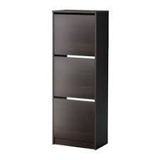 Bissa Shoe Cabinet With 3 Compartments Black Brown 19 1 4x53 1 8 Ikea Shoe Cabinet Ikea Ikea Dvd Storage