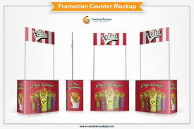 Promotion Counter Mockup Presentation Design Mockup Trade Exhibition