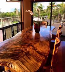 Monkey Pod Slab Dining Table 12 Long Solid Slab Reclaimedwood Naturaledge Liveedge Slabtable Slabf Natural Wood Furniture Wood Slab Table Wood Furniture