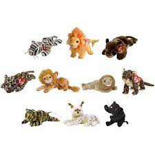 Ty Beanie Babies Wild Cats Set Of 10 Blizzard Bushy Canyon Freckles Orion 5 5 5 9 In Walmart Com