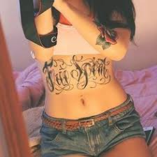 In addition, if you need a prettier look, you should have it placed in a large size. Attractive Simple Stomach Tattoos For Girls