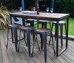 Un incontournable, décliné version adaptable pour table haute ou ilot de cuisine. Ensemble Repas Haut 180 Cm