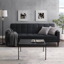 Leather coffee table tufted top sofa stores on oahu. Olov Biscuit Tufted Convertible Sofa Bed 85 Inches Long With Storage Overstock 31702931