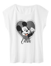 Damen T Shirt Mit Micky Print Takko Fashion T Shirt Damen Shirts T Shirt