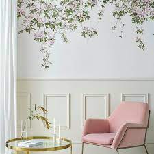 Transform the look of your wall with a simple, yet elegant chair. Classic Clematis Mural Wallpaper White Sian Zeng