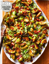 Then tossed with balsamic out of the oven. Serena Wolf S Roasted Brussels Sprouts With Pancetta People Com