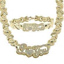 Xoxo Necklace Bracelet Set Sold By Good As Gold Shop More Products From Good As Gold On Storenvy The Home Of Ind Xoxo Necklace Xoxo Jewelry Gold Bar Necklace
