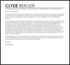 Cover letter yang singkat justru bisa semakin mencuri perhatian human resource department jangan pernah mengirimkan cover letter generik yang anda buat setelah browsing contoh cover. Safety Coordinator Cover Letter Sample Cover Letter Templates Examples