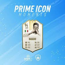 The former of inter and juventus player will have his baby, medium, prime and super prime versions in this fut 21. Fifa 19 Sbc Roberto Baggio Prime Icon Moments Futxfan