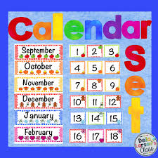Back To School Calendar Set This Calendar Set Has Monthly Themed Headers For Each Mont School Calendar School Calendar Organization School Calendar Printables