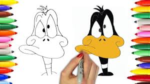 Standard printable step by step. Learn How To Draw Daffy Duck From Looney Toons Other Popular Cartoons Hooplakidz Doodle Youtube