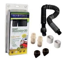Hose attached to rain barrel overflow spigot. Rain Reserve 2012312 Rain Barrel Connector Kit Rain Barrel Rain Barrel System Barrel