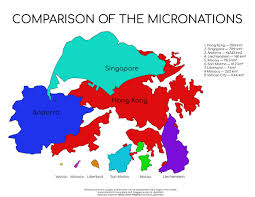 Comparison Of The Micronations Map Historical Maps Europe Map