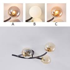 5.0 out of 5 stars. Modern Minimalist Branch Flush Mount Glass Globe Ceiling Light Living Room Bedroom 9159