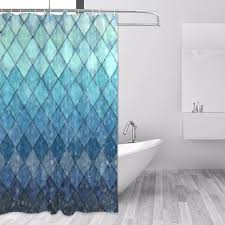 Shop thousands of high quality custom shower curtains designed by independent artists. Custom Shower Curtains Mermaid Scales Geometric Bath Supplies Store