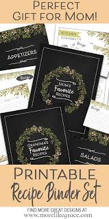 Printable Recipe Binder Kit Black In 2020 Recipe Binder Kit Recipe Book Diy Recipe Binder