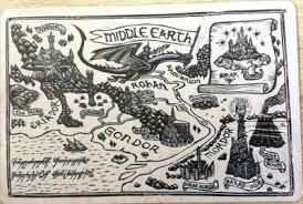 Detailed map of middle earth. Maps