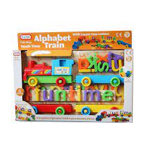 Have your child read along and take a ride on the alphabet . Fun Time Alphabet Train With Carriages And Letters The Entertainer