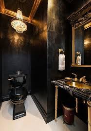 Pin By Carson Brown On Powder Room Gold Bathroom Decor Black And Gold Bathroom Black Marble Bathroom