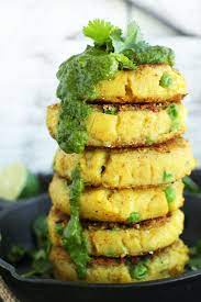Aloo Tikki Potato Cakes With Green Chutney Minimalist Baker Recipes Recipe Asian Fusion Recipes Recipes Whole Food Recipes