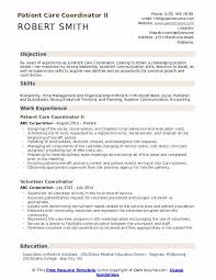 patient care coordinator resume samples qwikresume