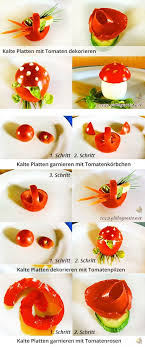 Kalte Platten Dekorieren Mit Tomaten Und Krautern Garnieren Philognosie Partyrezepte Fingerfood Garnieren Kalte Platten