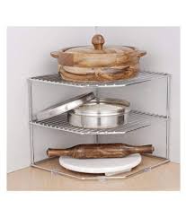Simply hang a multifunctional storage rack like this one on the side of your fridge and toss your tin the possibilities of what you can hang on this rack are like your diy kitchen storage imagination Stainless Steel 12 X 12 X 12 Inch Multipurpose Corner Shelf Organiser Kitchen Storage Rack Kitchen Rack Stand Kitchen Oragniser Bartan Stand Buy Stainless Steel 12 X 12 X 12 Inch Multipurpose Corner Shelf Organiser Kitchen Storage