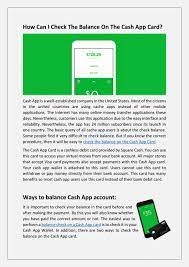 So, here are the phone number, email address and other important contact details of the company. How Can I Check The Balance On The Cash App Card By Genelia Wood Issuu