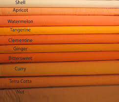 Kaffe Fassett Shot Cottons Orange Color Chart