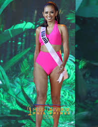 They were also wearing their sashes bearing the respective province or city they are representing. In Photos The Miss Universe Philippines 2020 Candidates In Swimsuits During The Preliminary Competition