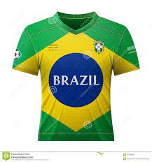 Le drapeau du brésil est le drapeau national et le pavillon national de la république fédérative du brésil. Chemise Du Football En Couleurs De Drapeau Bresilien Illustration De Vecteur Illustration Du Chemise Indicateur 89196928