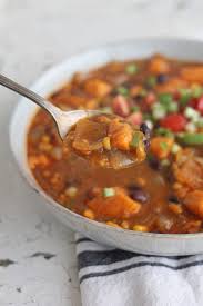 Black Bean And Sweet Potato Soup Instant Pot Instant Pot Sweet Potato And Black Bean Chili Recipe With Images Sweet Potato Black Bean Chili Sweet Potato Black Beans Black Bean Chili