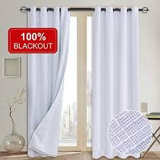 Bedroom Black And White Blackout Curtains 100 Blackout Curtains With Liner Primitive Linen Look W Https Www Amazon Com Dp B07bb82gdt Ref White Blackout Curtains Burlap Curtains Grommet Curtains