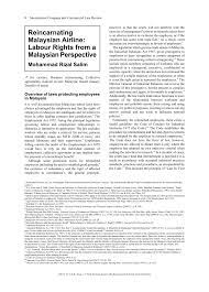 Maybe you would like to learn more about one of these? Pdf Reincarnating Malaysian Airline Labour Rights From A Malaysian Perspective