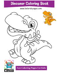 Trace the dotted letters and then color in these fun dinosaur coloring pages. Free Cute Dinosaur Coloring Pages Belarabyapps