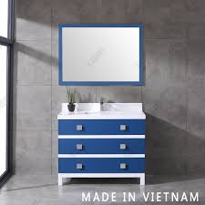 Knighten 24 single bathroom vanity set. China 42inch Blue Vietnam Quartz Top Bathroom Cabinet Full Extension Modern Bathroom Vanity China Modern Free Standing