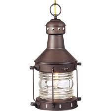 Exterior Nautical Lighting 9 Hanging Exterior Light In Burnished Copper With Clear Glass Craftmade Z111 Bc